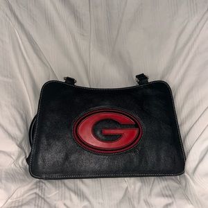 GEORGIA BULLDOGS LEATHER HANDBAG! NEVER USED! GOOD AS NEW. BOUTIQUE ITEM. ATHENS